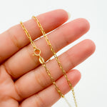Load image into Gallery viewer, 058FLCL218K. 18K Solid Yellow Gold Paperclip Link Chain