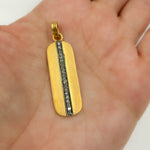 Load image into Gallery viewer, DP379. Diamond & Sterling Silver Rectangle Pendant