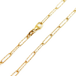 Load image into Gallery viewer, 14K Solid Gold Hammered Paperclip Chain