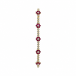Load image into Gallery viewer, BR402699. 14k Solid Gold Diamond and Gemstone Fancy Flower Bracelet
