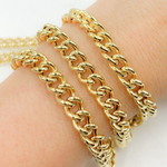 Load image into Gallery viewer, Y5GP. Gold Plated 925 Sterling Silver Hollow Round Curb Chain
