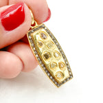 Load image into Gallery viewer, Sterling Silver Rectangle Pendant with Gemstone