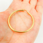 Load image into Gallery viewer, GER165. 14K Solid Gold Hollow Smooth Hoop
