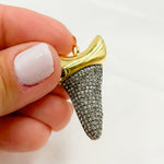 Load image into Gallery viewer, DE023. Pave Diamond Sterling Silver Horn Pendant