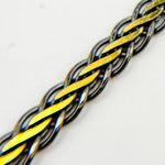 Load image into Gallery viewer, Sterling Silver and Gold Plated Flat Wheat Necklace