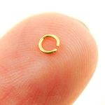 Load image into Gallery viewer, 3MM_24 Gauge Gold Plated Sterling Silver Open Jump Ring