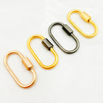 Load image into Gallery viewer, DC604M. Sterling Silver Matte Oval Screw Clasp