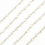 Load image into Gallery viewer, Buy Rainbow Moonstone Sterling Silver Wire Chain