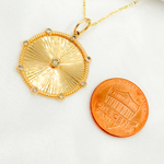 Load image into Gallery viewer, KG298A. 14K Solid Gold Diamond Circle Charm