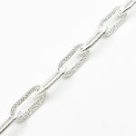 Load image into Gallery viewer, Silver Matt Flat Paperclip Chain