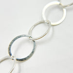 Load image into Gallery viewer, Silver Flat Round Link Chains