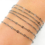 Load image into Gallery viewer, Rhodium Sterling Silver Flat Marina Chain