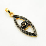 Load image into Gallery viewer, DP354. Diamond Sterling Silver Eye Pendant with Gemstone