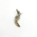 Load image into Gallery viewer, Diamond Sterling Silver Moon Charm