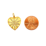 Load image into Gallery viewer, 14K Solid Gold Heart Pendant with Diamonds. GDP127