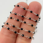Load image into Gallery viewer, Silver Black Spinal Wire Wrap Chain
