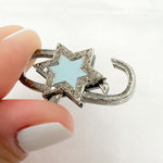 Load image into Gallery viewer, Shop Now Sterling Silver Star Enamel Clasps
