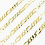 Load image into Gallery viewer, Shop Now Gold Plated 925 Sterling Silver Flat Figaro Chain
