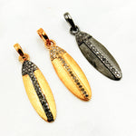 Load image into Gallery viewer, DC868. Diamond Sterling Silver Marquise Shape Pendant