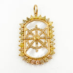 Load image into Gallery viewer, Buy Now 14K Gold Ship Helm Pendant