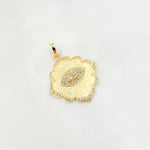 Load image into Gallery viewer, DP297. Diamond Silver Eye Flower Pendant