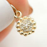 Load image into Gallery viewer, 14K Solid Gold Diamond Round Charm