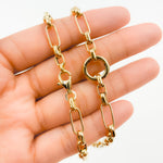 Load image into Gallery viewer, 000HVW8604030. 14K Solid Gold Hollow 1 Long and 5 Short Fancy Necklace