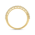 Load image into Gallery viewer, 14K Solid Gold Width Half Eternity Band Ring.
