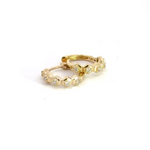 Load image into Gallery viewer, 14k Solid Gold Diamond Hoop Earrings. HP115435