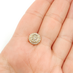 Load image into Gallery viewer, EFH52016. 14K Solid Gold and Diamonds Circle Earrings