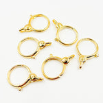 Load image into Gallery viewer, Gold-plated Sterling Silver Round Trigger Clasp