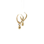 Load image into Gallery viewer, EHF56566. 14k Solid Yellow Gold Diamond Dangle Circle