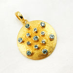 Load image into Gallery viewer, DSP073. Sterling Silver Round Pendant with Gemstone