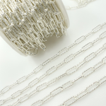 Load image into Gallery viewer, Sterling Silver Diamond Cut Paperclip Link Chains