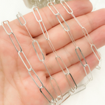 Load image into Gallery viewer, Sterling Silver Flat Paperclip Link Chain