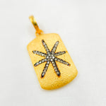 Load image into Gallery viewer, DP267. Diamond & Sterling Silver Rectangle Star Pendant