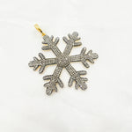 Load image into Gallery viewer, DP036. Diamond Sterling Silver Snowflake Pendant