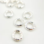 Load image into Gallery viewer, Buy White Sterling Silver Hammered Open Jump Ring