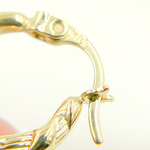 Load image into Gallery viewer, GER134. 14K Gold Twisted Hollow Hoop Earrings