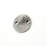 Load image into Gallery viewer, DBR8. 8MM Black Rhodium Sterling Silver Brushed Round Flat Disc Connector