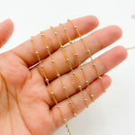 Load image into Gallery viewer, V288TT. Gold Filled with Sterling Silver Beads Satellite Chain