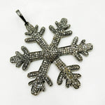 Load image into Gallery viewer, DP036. Diamond Sterling Silver Snowflake Pendant