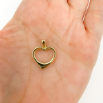 Load image into Gallery viewer, GDP671. 14K Solid Gold Round Heart Charm
