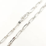 Load image into Gallery viewer, Silver Flat Long and Short Links Necklace