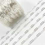 Load image into Gallery viewer, Shop Now Sterling Silver Flat Paperclip Link Chain