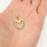 Load image into Gallery viewer, Buy Now Diamond Sterling Silver Horseshoe Pendant