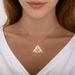 Load image into Gallery viewer, GDP541. 14K Solid Gold Diamond Triangle Charm