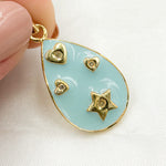 Load image into Gallery viewer, Shop Now Sterling Silver Drop Enamel Pendants