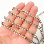 Load image into Gallery viewer, Oxidized Sterling Silver Matt Paperclip Chain