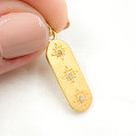 Load image into Gallery viewer, Diamond Sterling Silver Oval Star Pendant